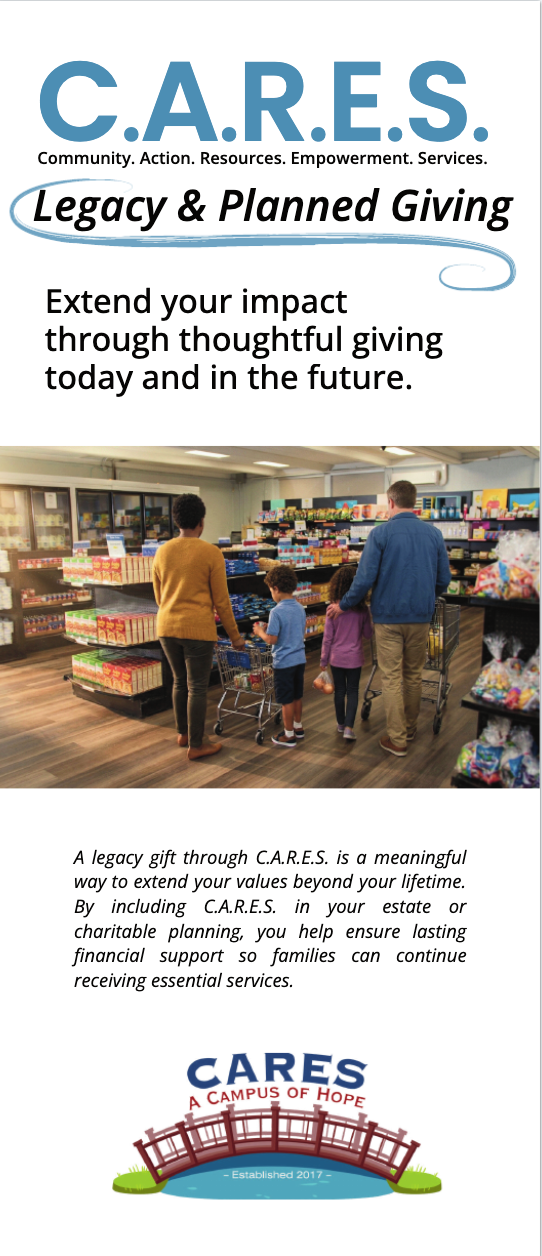 CARES Legacy & Planned Giving trifold cover