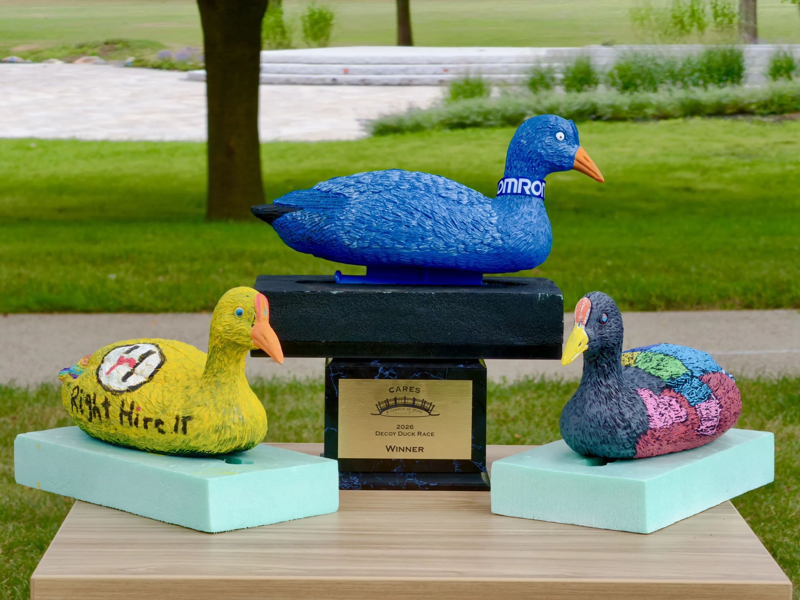 The top three decoy ducks together