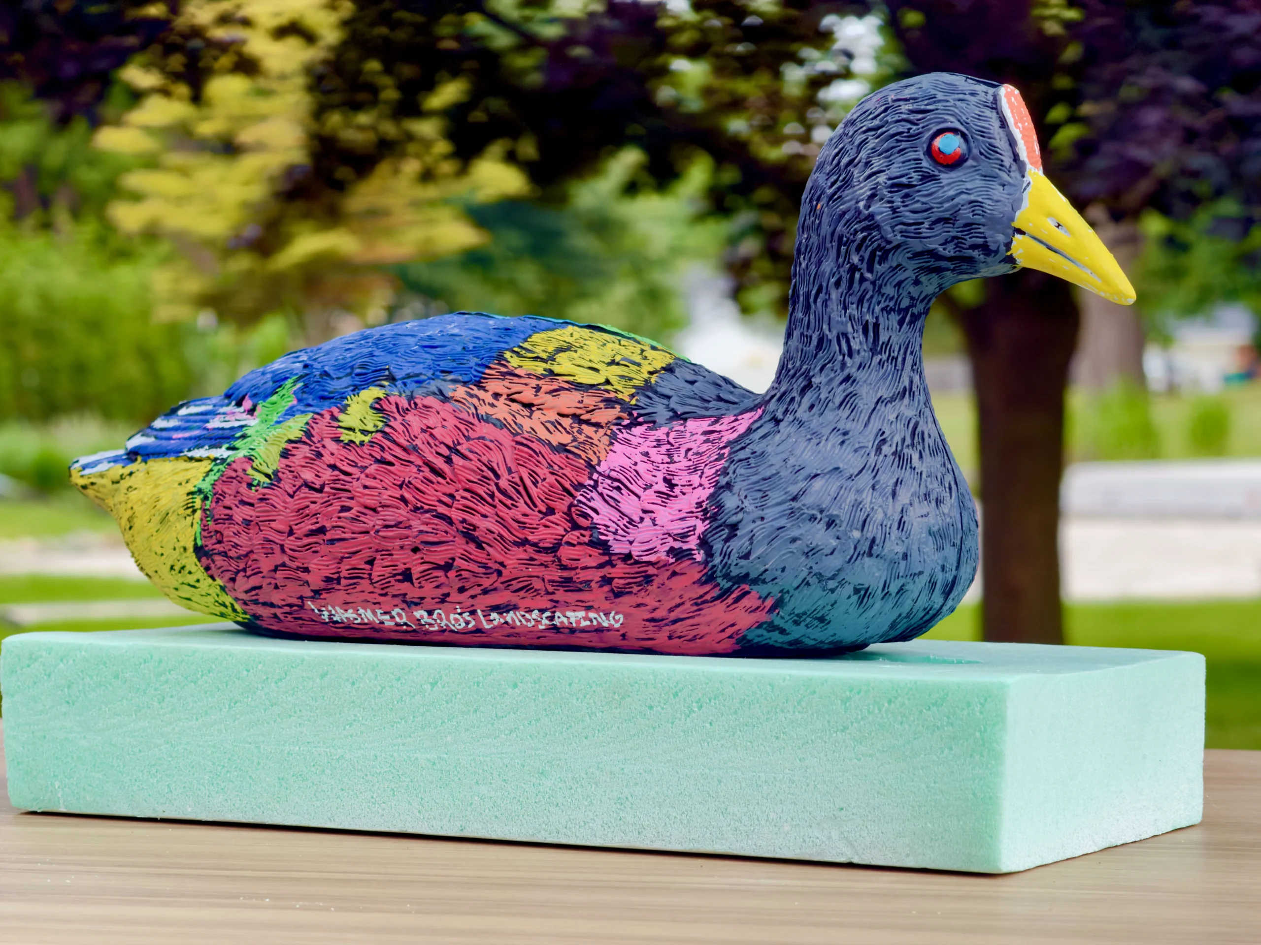 Wasmer Brothers Landscaping's 3rd place decoy duck
