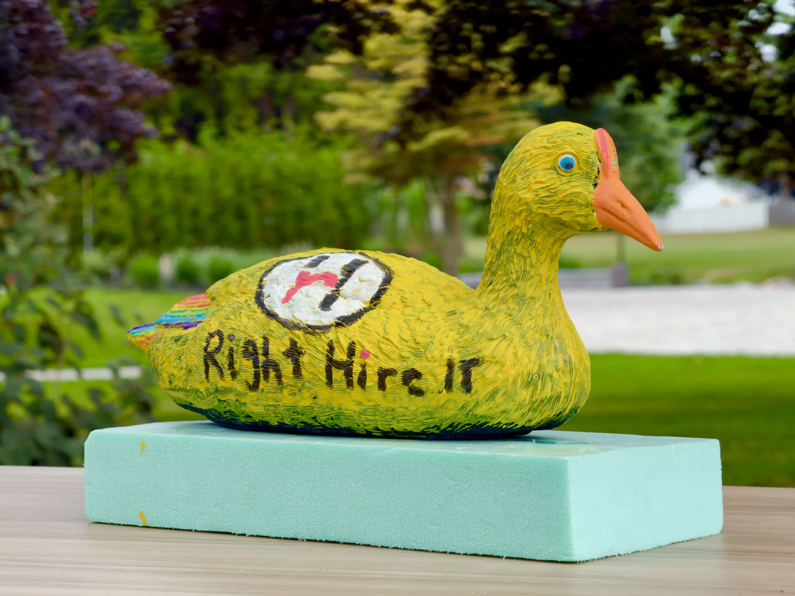 Right Hire IT's 2nd place decoy duck