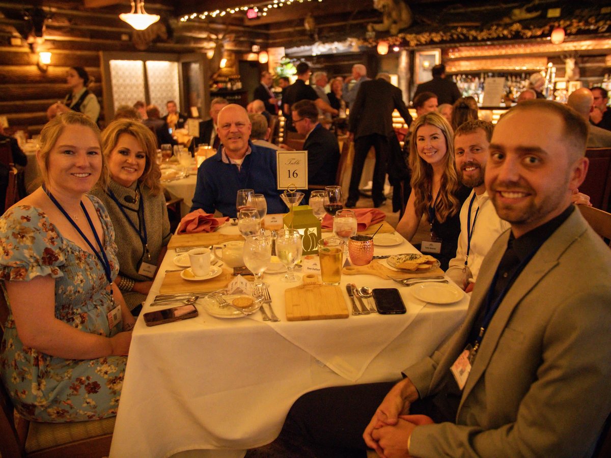 Friends and sponsors at their table
